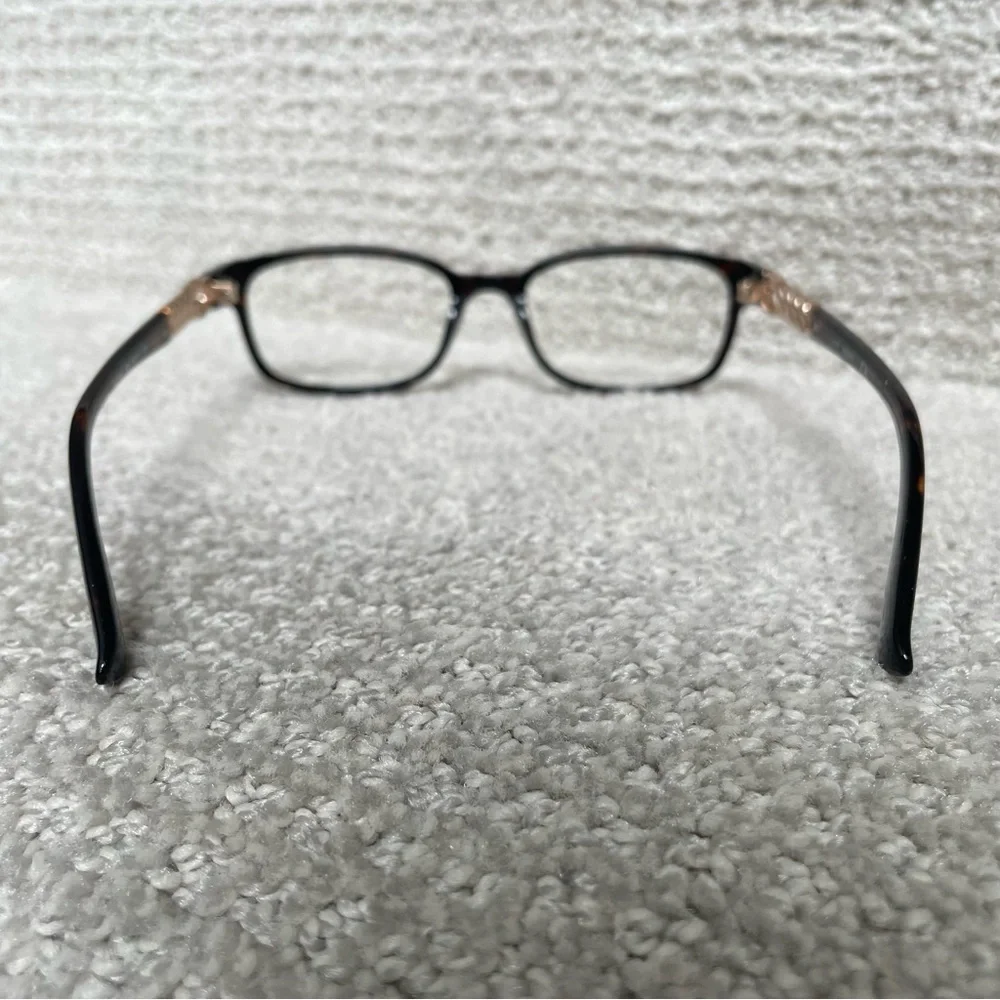 GUESS Tortoise Plastic Gold Tone Rhinestone Optical Eyeglasses Frame 51-17-135